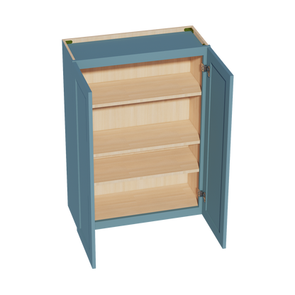 TG-W3042: Soft Green Shaker 30"W x 42"H 2 Doors & 3 Shelves Standard Wall Cabinet