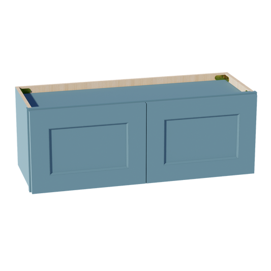 TG-W3312: Soft Green Shaker 33"W x 12"H 2 Doors Standard Wall Bridge Cabinet