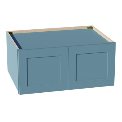 TG-W331524: Soft Green Shaker 33"W x 15"H x 24"D 2 Doors Standard Bridge Wall Cabinet