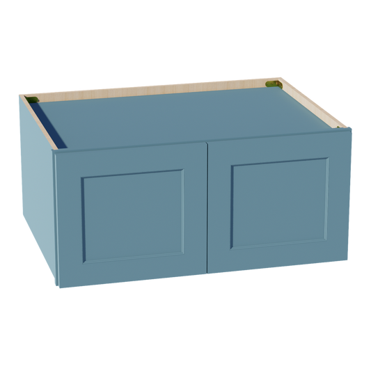 TG-W331524: Soft Green Shaker 33"W x 15"H x 24"D 2 Doors Standard Bridge Wall Cabinet