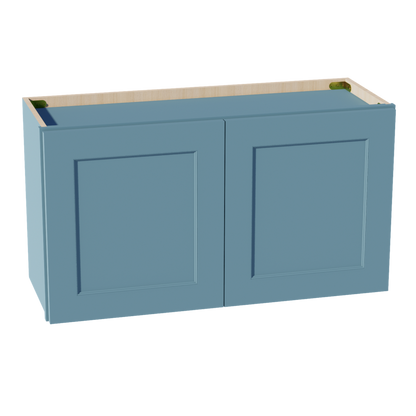 TG-W3318: Soft Green Shaker 33"W x 18"H 2 Doors Standard Wall Bridge Cabinet