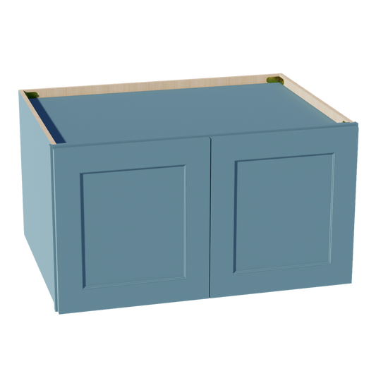 TG-W331824: Soft Green Shaker 33"W x 18"H x 24"D 2 Doors Standard Bridge Wall Cabinet