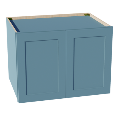 TG-W332424: Soft Green Shaker 33"W x 24"H x 24"D 2 Doors & 1 Shelf Standard Bridge Wall Cabinet