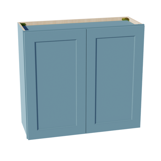 TG-W3330: Soft Green Shaker 33"W x 30"H 2 Doors & 2 Shelves Standard Wall Cabinet