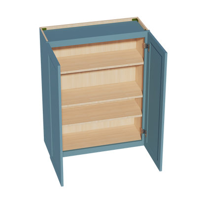 TG-W3342: Soft Green Shaker 33"W x 42"H 2 Doors & 3 Shelves Standard Wall Cabinet