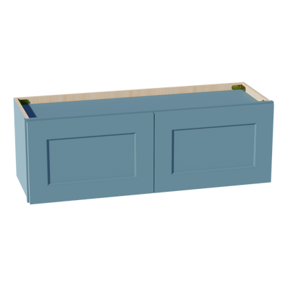 TG-W3612: Soft Green Shaker 36"W x 12"H 2 Doors Standard Wall Bridge Cabinet