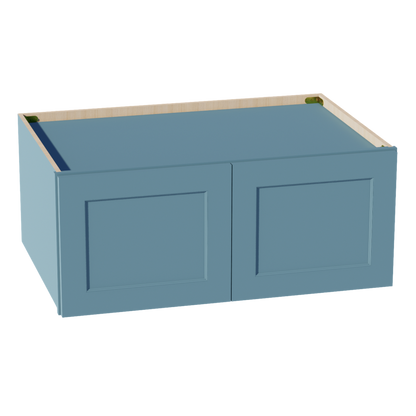 TG-W361524: Soft Green Shaker 36"W x 15"H x 24"D 2 Doors Standard Bridge Wall Cabinet