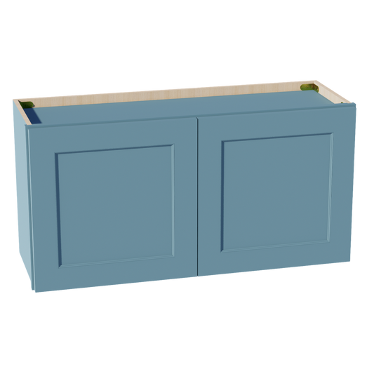 TG-W3618: Soft Green Shaker 36"W x 18"H 2 Doors Standard Wall Bridge Cabinet