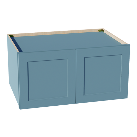 TG-W361824: Soft Green Shaker 36"W x 18"H x 24"D 2 Doors Standard Bridge Wall Cabinet