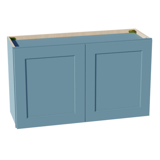 TG-W3621: Soft Green Shaker 36"W x 21"H 2 Doors Standard Wall Bridge Cabinet