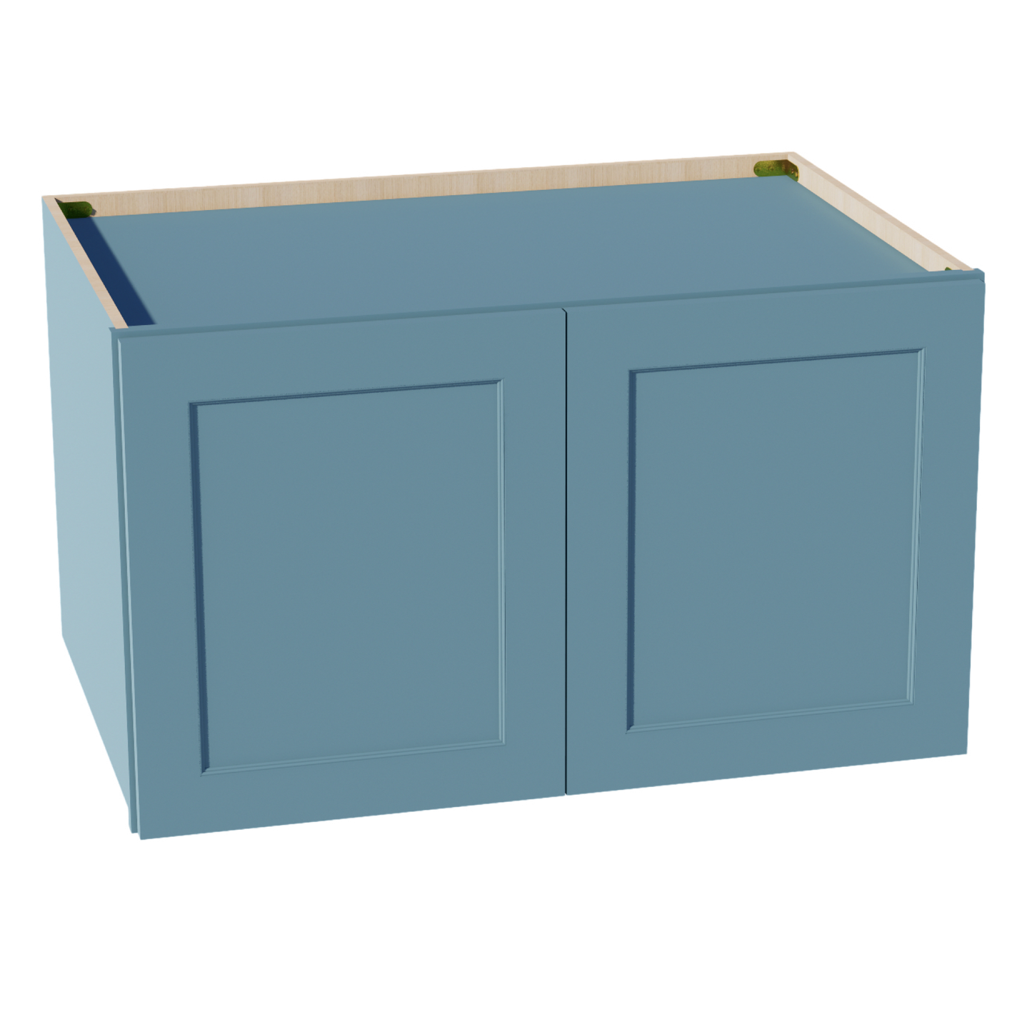 TG-W362124: Soft Green Shaker 36"W x 21"H x 24"D 2 Doors & 1 Shelf Standard Bridge Wall Cabinet