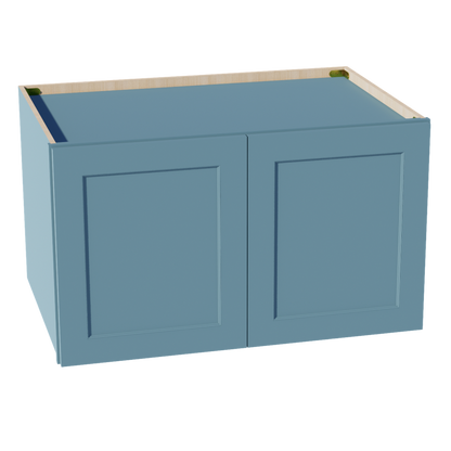 TG-W362124: Soft Green Shaker 36"W x 21"H x 24"D 2 Doors & 1 Shelf Standard Bridge Wall Cabinet