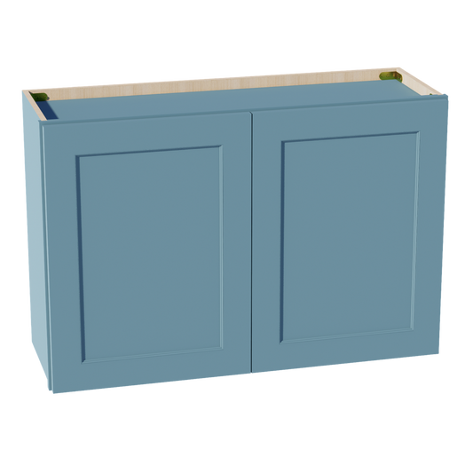 TG-W3624: Soft Green Shaker 36"W x 24"H 2 Doors Standard Wall Bridge Cabinet