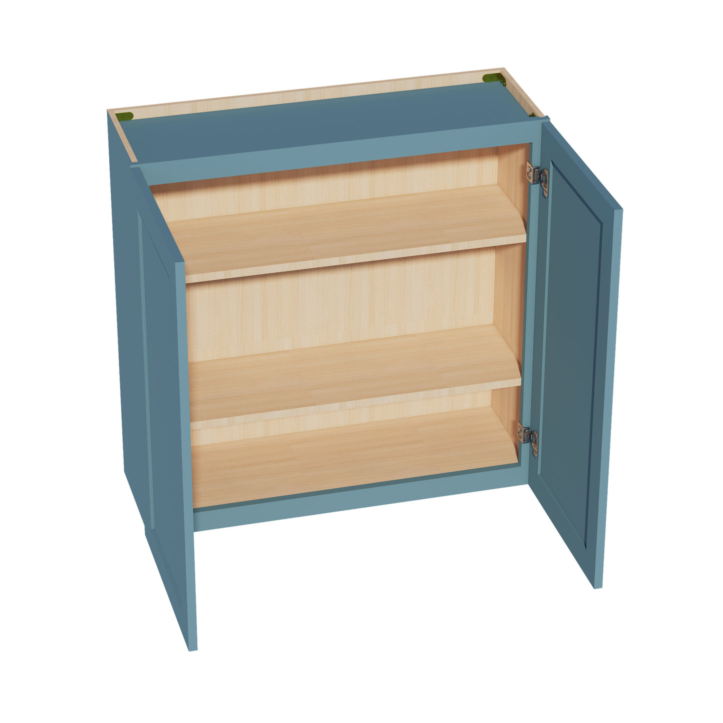 TG-W3636: Soft Green Shaker 36"W x 36"H 2 Doors & 2 Shelves Standard Wall Cabinet