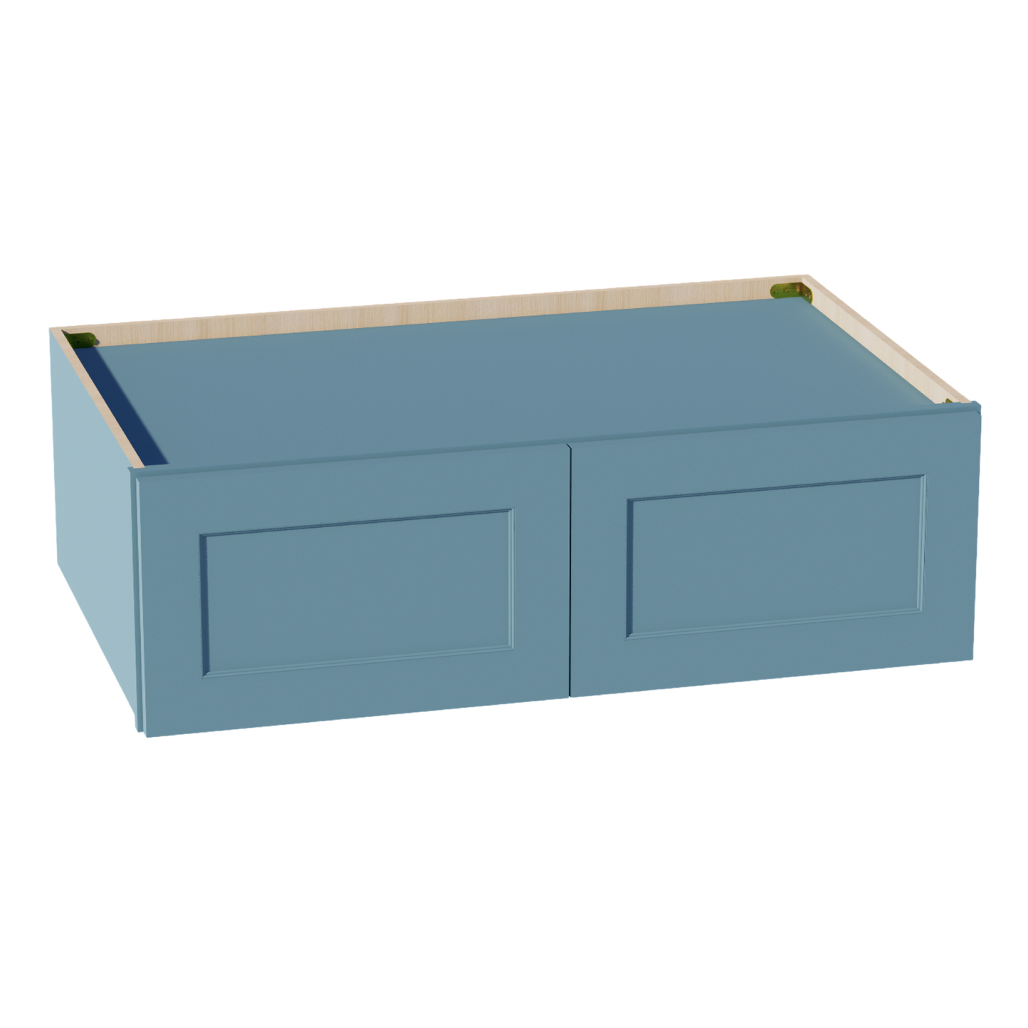 TG-W391224: Soft Green Shaker 39"W x 12"H x 24"D 2 Doors Standard Bridge Wall Cabinet