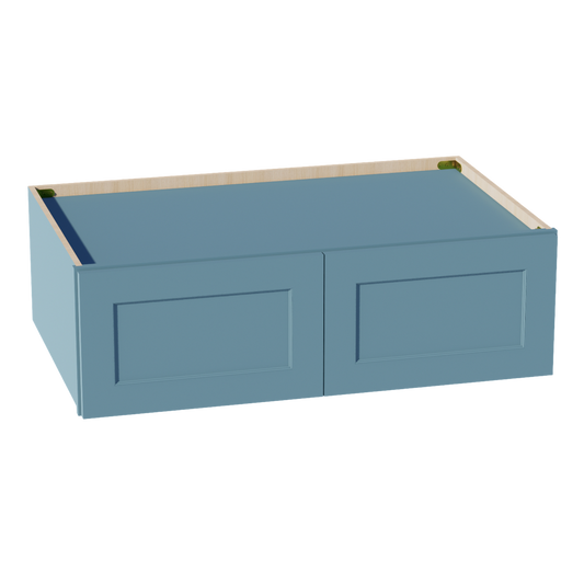 TG-W391224: Soft Green Shaker 39"W x 12"H x 24"D 2 Doors Standard Bridge Wall Cabinet