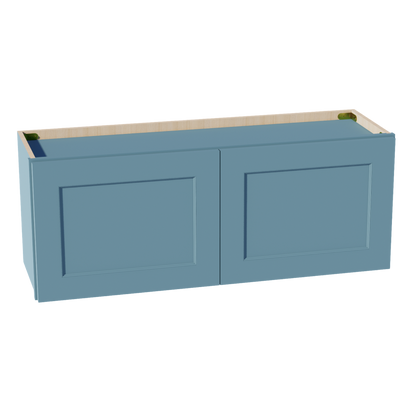 TG-W3915: Soft Green Shaker 39"W x 15"H 2 Doors Standard Wall Bridge Cabinet