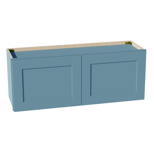 TG-W3915: Soft Green Shaker 39"W x 15"H 2 Doors Standard Wall Bridge Cabinet