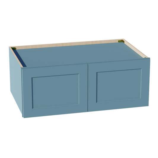 TG-W391524: Soft Green Shaker 39"W x 15"H x 24"D 2 Doors Standard Bridge Wall Cabinet