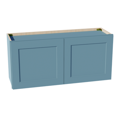 TG-W3918: Soft Green Shaker 39"W x 18"H 2 Doors Standard Wall Bridge Cabinet