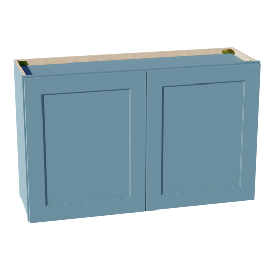 TG-W3924: Soft Green Shaker 39"W x 24"H 2 Doors Standard Wall Bridge Cabinet