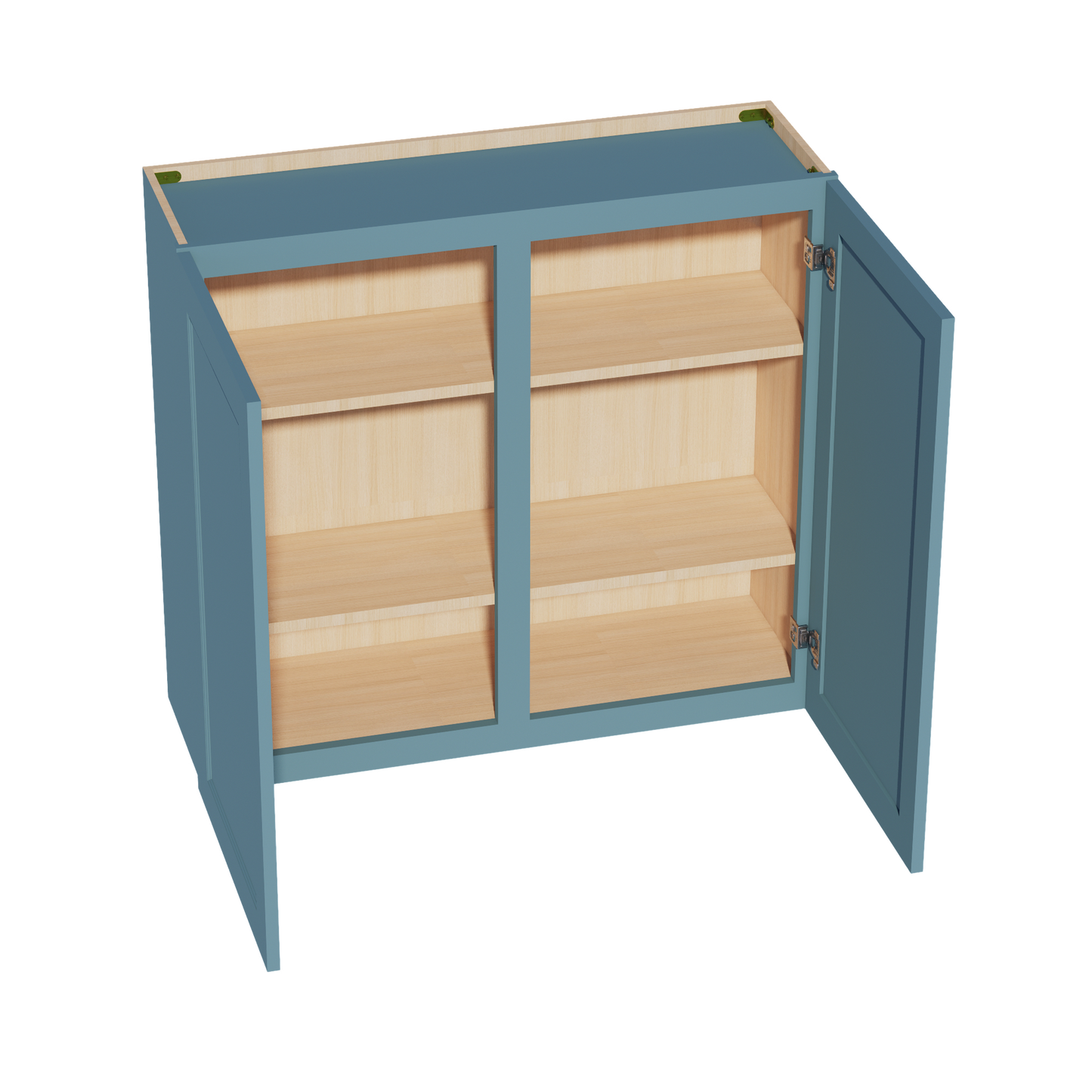 TG-W3936: Soft Green Shaker 39"W x 36"H 2 Doors & 2 Shelves Standard Wall Cabinet