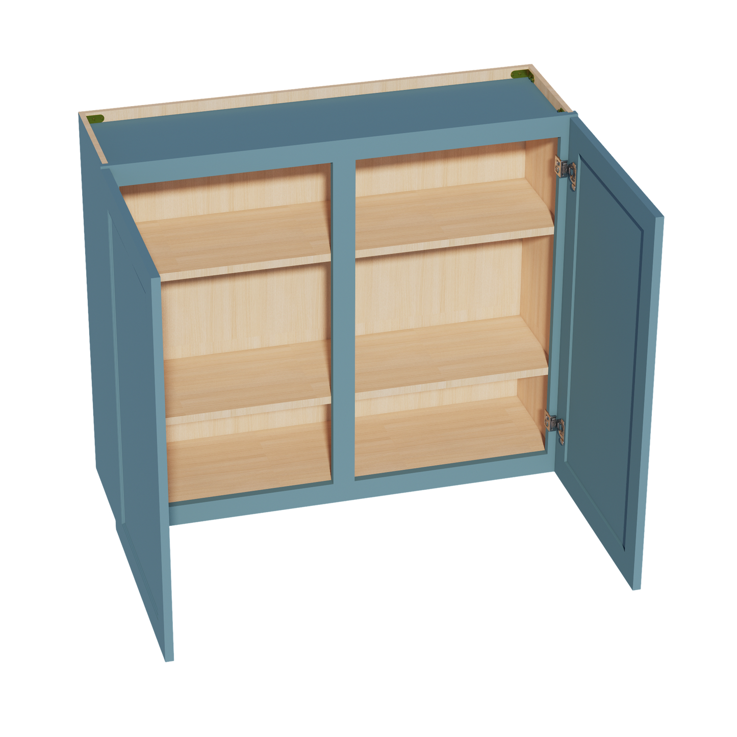 TG-W4236: Soft Green Shaker 42"W x 36"H 2 Doors & 2 Shelves Standard Wall Cabinet