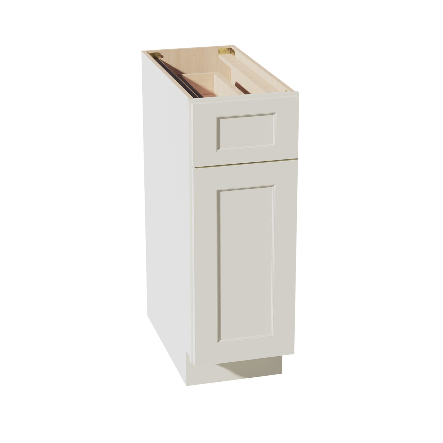 TW-B12: Creamy White Shaker 12" 1 Drawer 1 Door Standard Base Cabinet