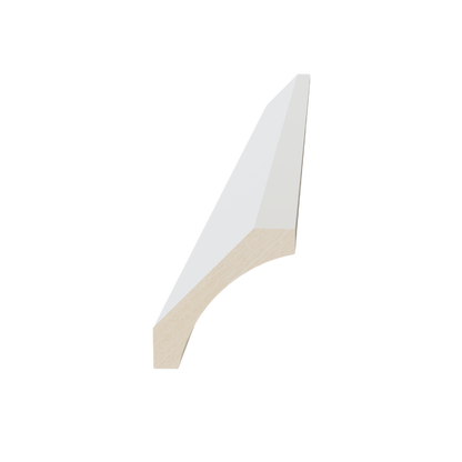 TW-CM4: Creamy White Shaker 96"W x 2-1/2"H x 2-1/2"D Crown Molding