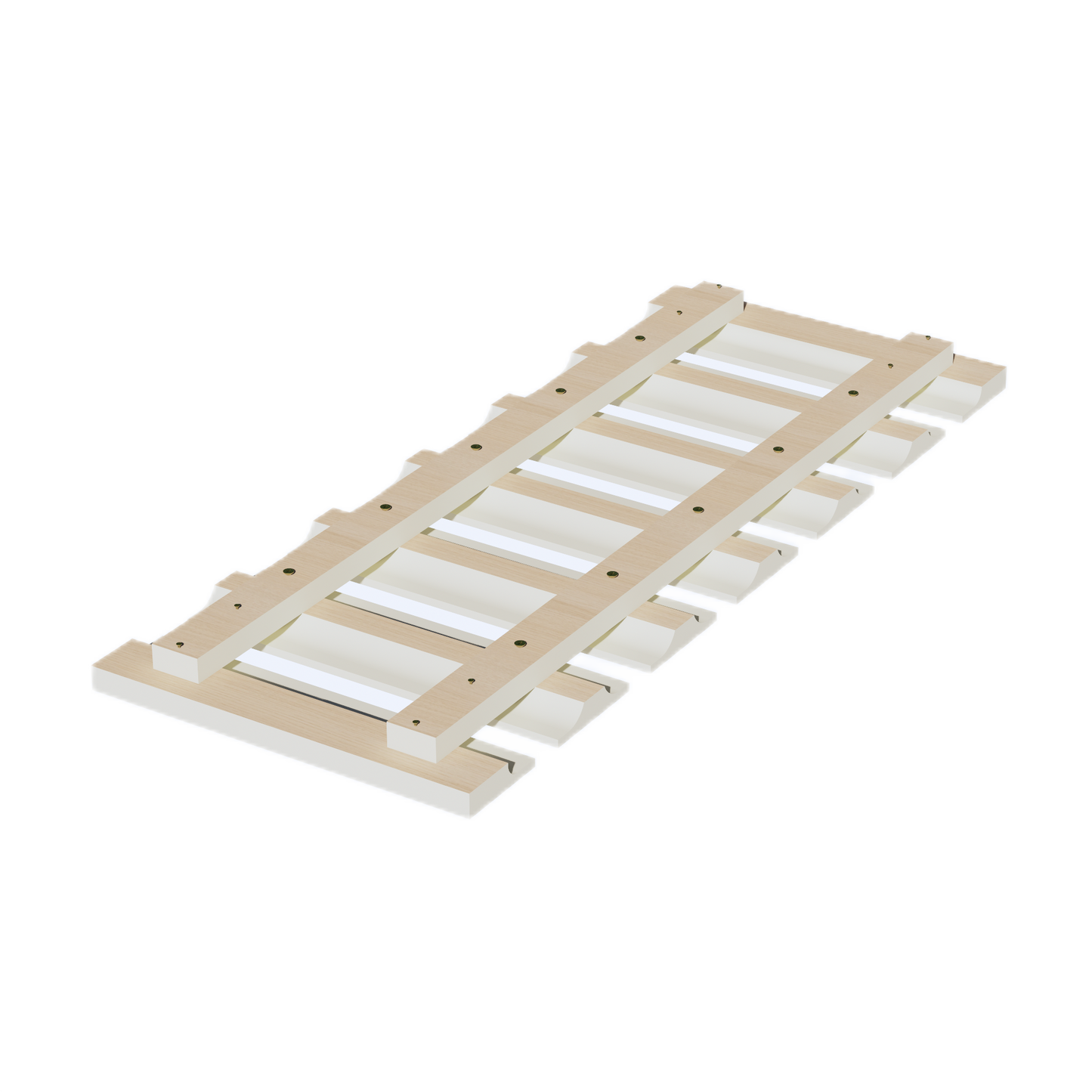 TW-GL30: Creamy White Shaker 30"W x 1-1/2"H x 12"D Wall Glass Holder