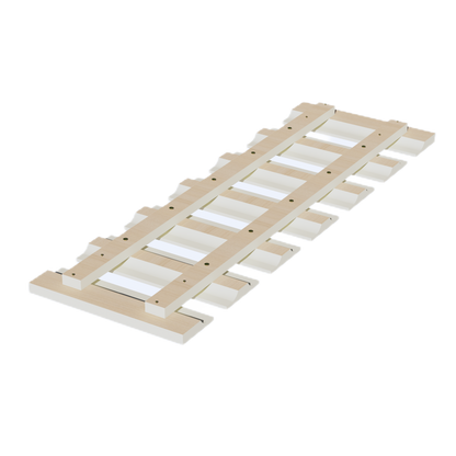 TW-GL36: Creamy White Shaker 36"W x 1-1/2"H x 12"D Wall Glass Holder