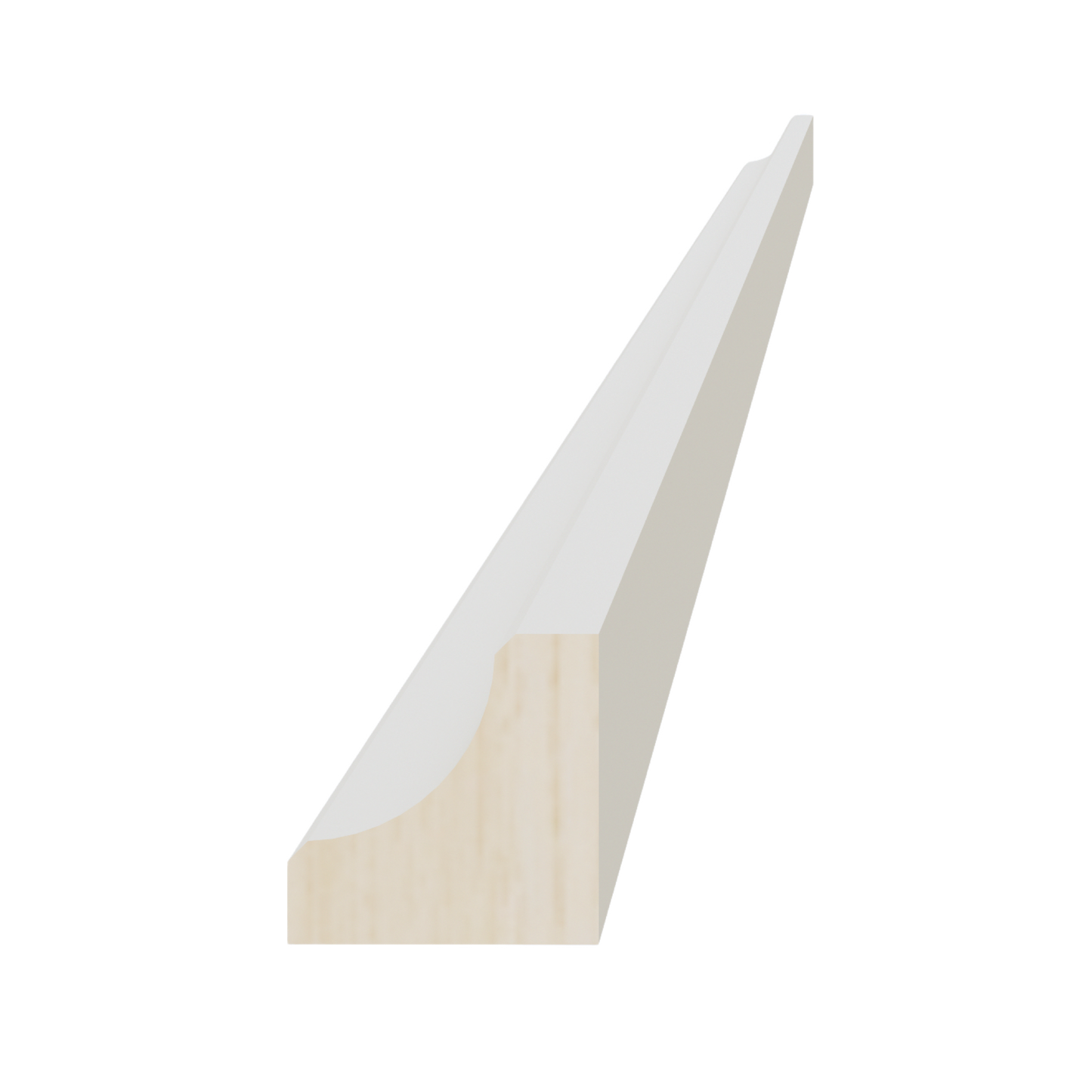 TW-ICM8: Creamy White Shaker 96"W x 3/4"H x 3/4"D Inside Corner Molding