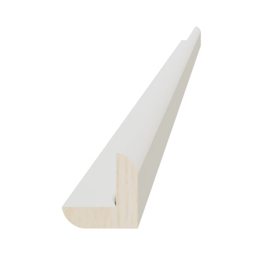 TW-OCM8: Creamy White Shaker 96"W x 7/8"H x 7/8"D Outside Corner Molding