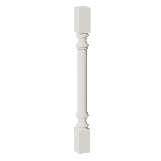 TW-RP336: Creamy White Shaker 03"W x 36"H x 03"D Round Roman Pillar