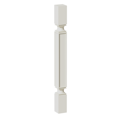 TW-SP336: Creamy White Shaker 03"W x 36"H x 03"D Square Roman Pillar