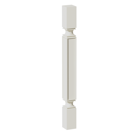 TW-SP336: Creamy White Shaker 03"W x 36"H x 03"D Square Roman Pillar