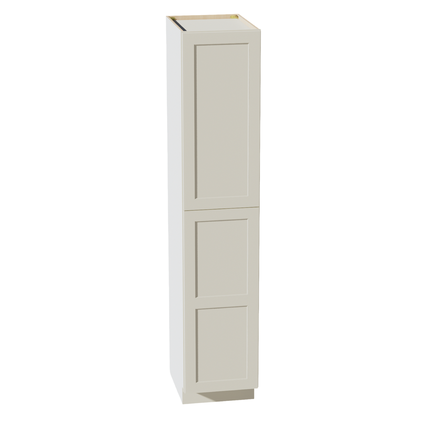 TW-TP1890: Creamy White Shaker 18"W x 90"H x 24"D 2 Doors & 5 Shelves Tall Shelf Pantry Cabinets