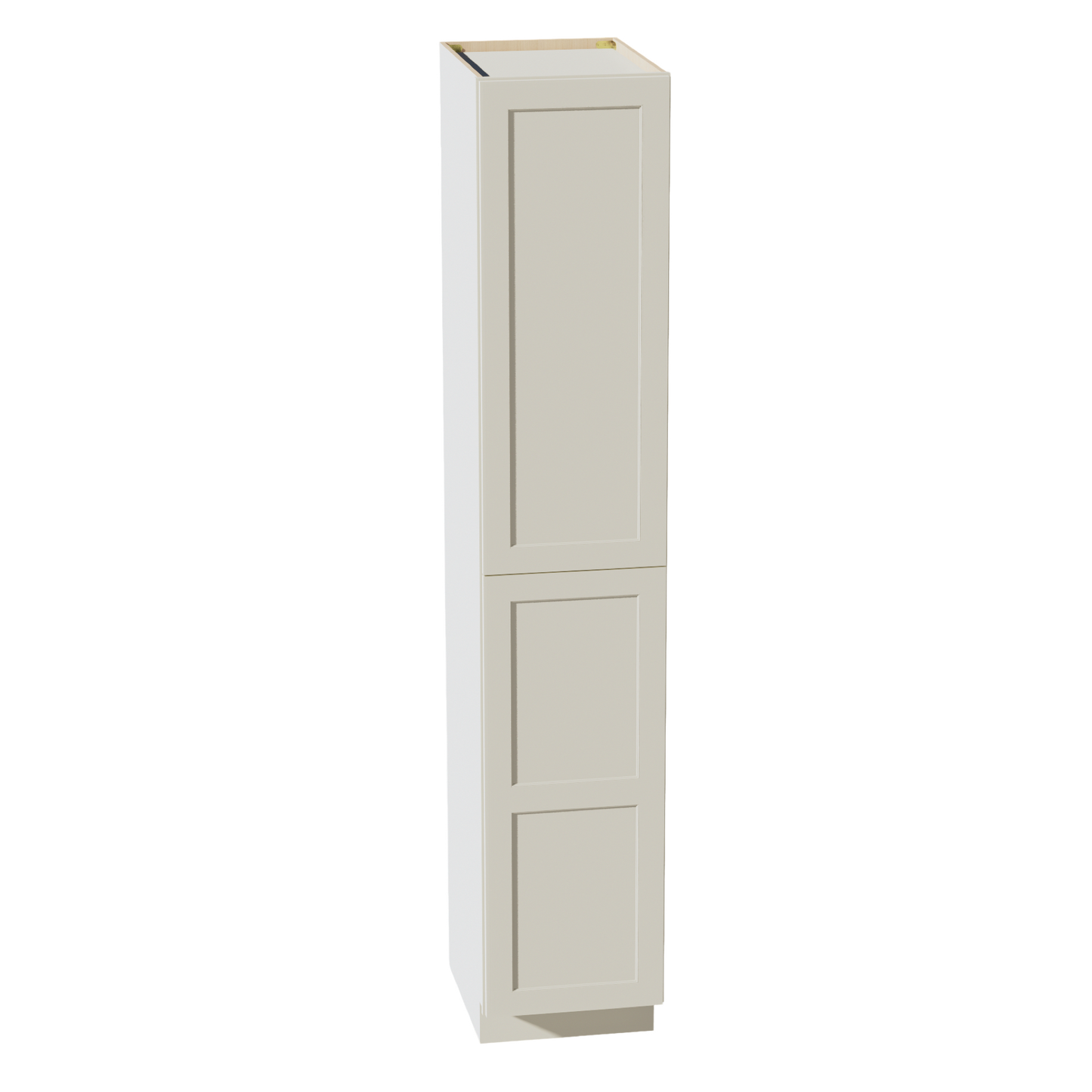 TW-TP1896: Creamy White Shaker 18"W x 96"H x 24"D 2 Doors & 6 Shelves Tall Shelf Pantry Cabinets