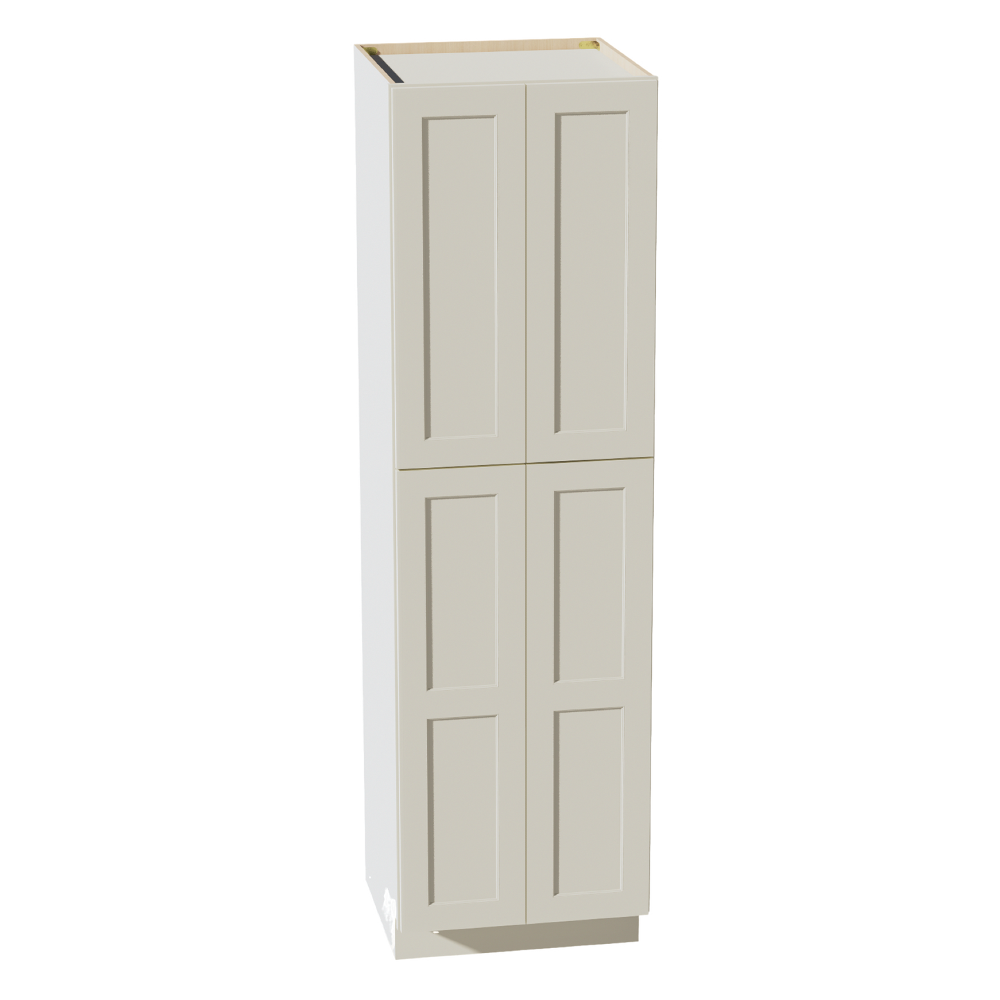 TW-TP2484: Creamy White Shaker 24"W x 84"H x 24"D 5 Door & 5 Shelves Tall Shelf Pantry Cabinets