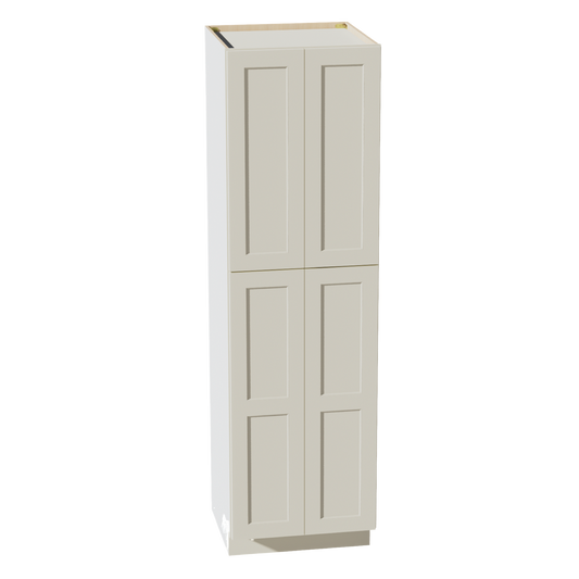 TW-TP2484: Creamy White Shaker 24"W x 84"H x 24"D 5 Door & 5 Shelves Tall Shelf Pantry Cabinets