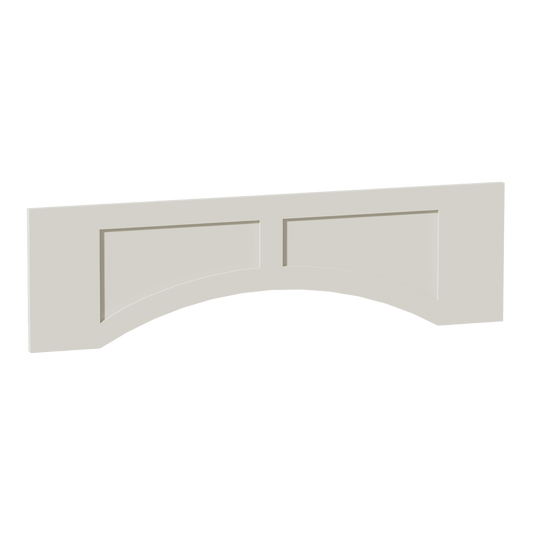 TW-VARP42: Creamy White Shaker 42"W x 12"H x 3/4"D Arched Valance with Raised Panel