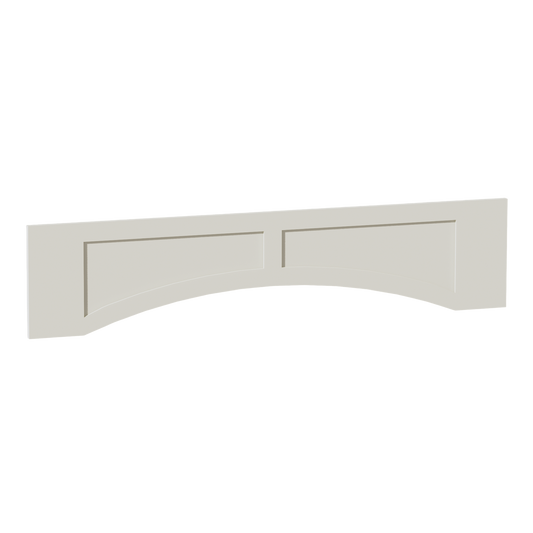 TW-VARP54: Creamy White Shaker 54"W x 12"H x 3/4"D Arched Valance with Raised Panel