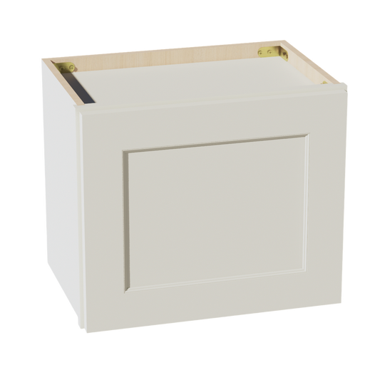 TW-W1815: Creamy White Shaker 18"W x 15"H 1 Door Standard Wall Bridge Cabinet