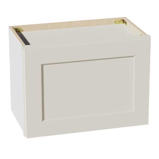 TW-W2115: Creamy White Shaker 21"W x 15"H 1 Door Standard Wall Bridge Cabinet