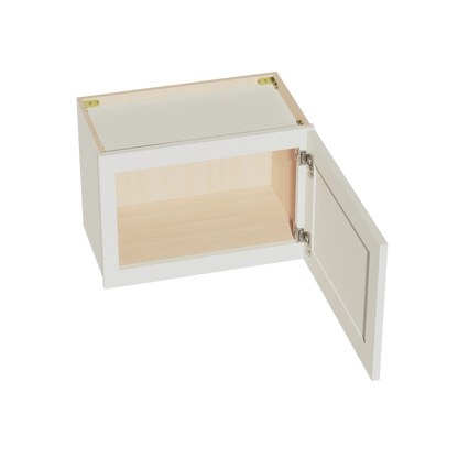 TW-W2115: Creamy White Shaker 21"W x 15"H 1 Door Standard Wall Bridge Cabinet