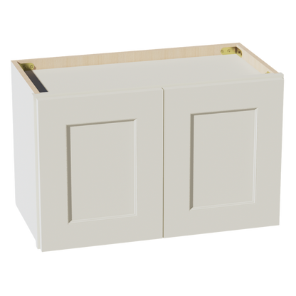 TW-W2415: Creamy White Shaker 24"W x 15"H 2 Doors Standard Wall Bridge Cabinet