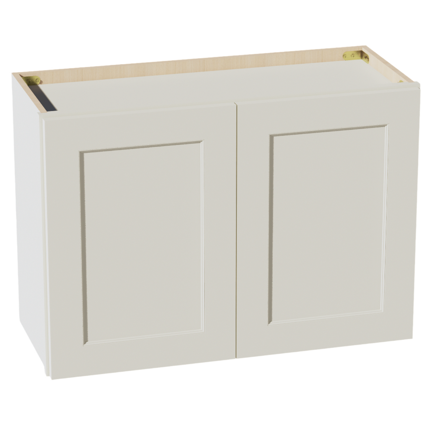 TW-W3021: Creamy White Shaker 30"W x 21"H 2 Doors Standard Wall Bridge Cabinet