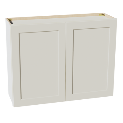 TW-W3930: Creamy White Shaker 39"W x 30"H 2 Doors & 2 Shelves Standard Wall Cabinet