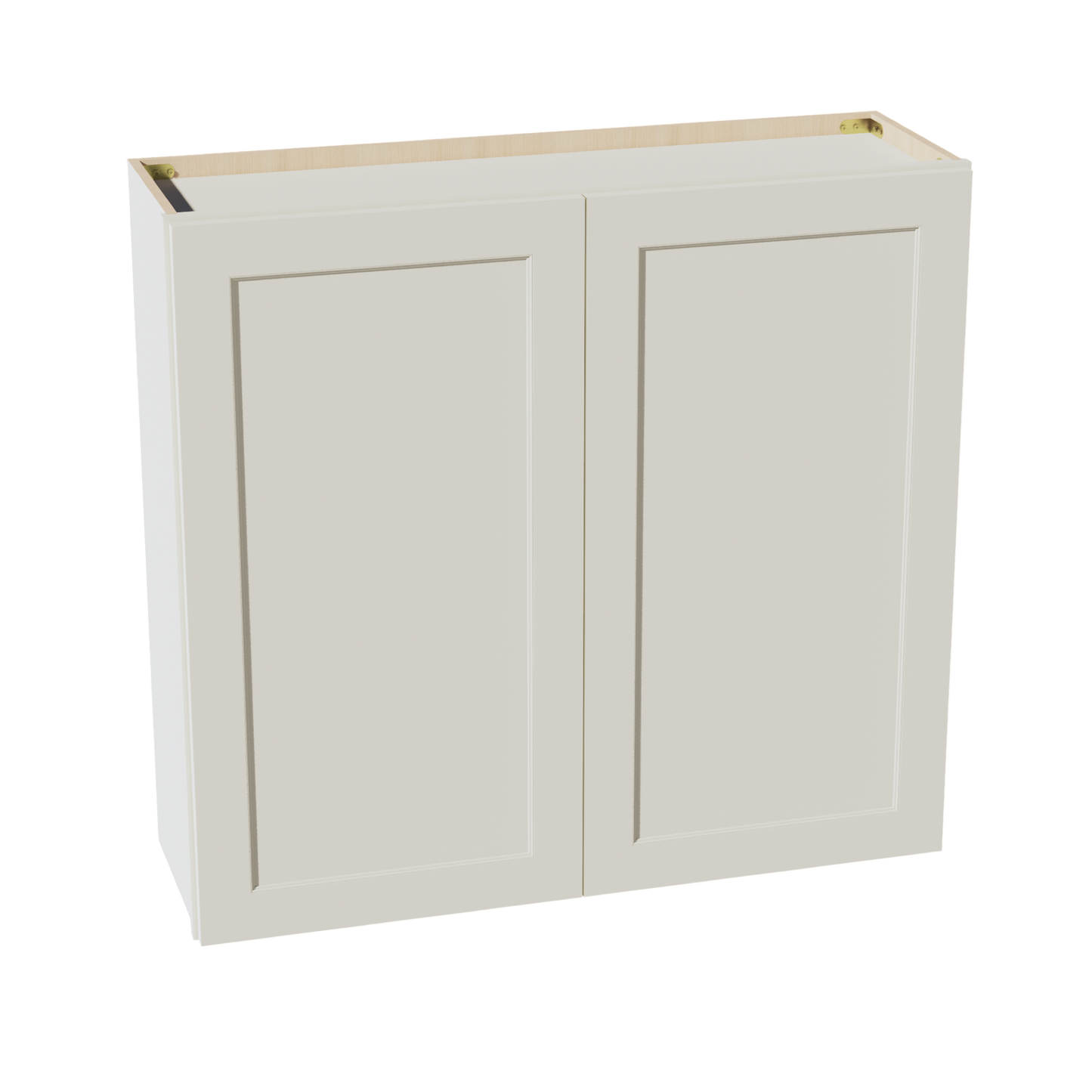 TW-W3936: Creamy White Shaker 39"W x 36"H 2 Doors & 2 Shelves Standard Wall Cabinet