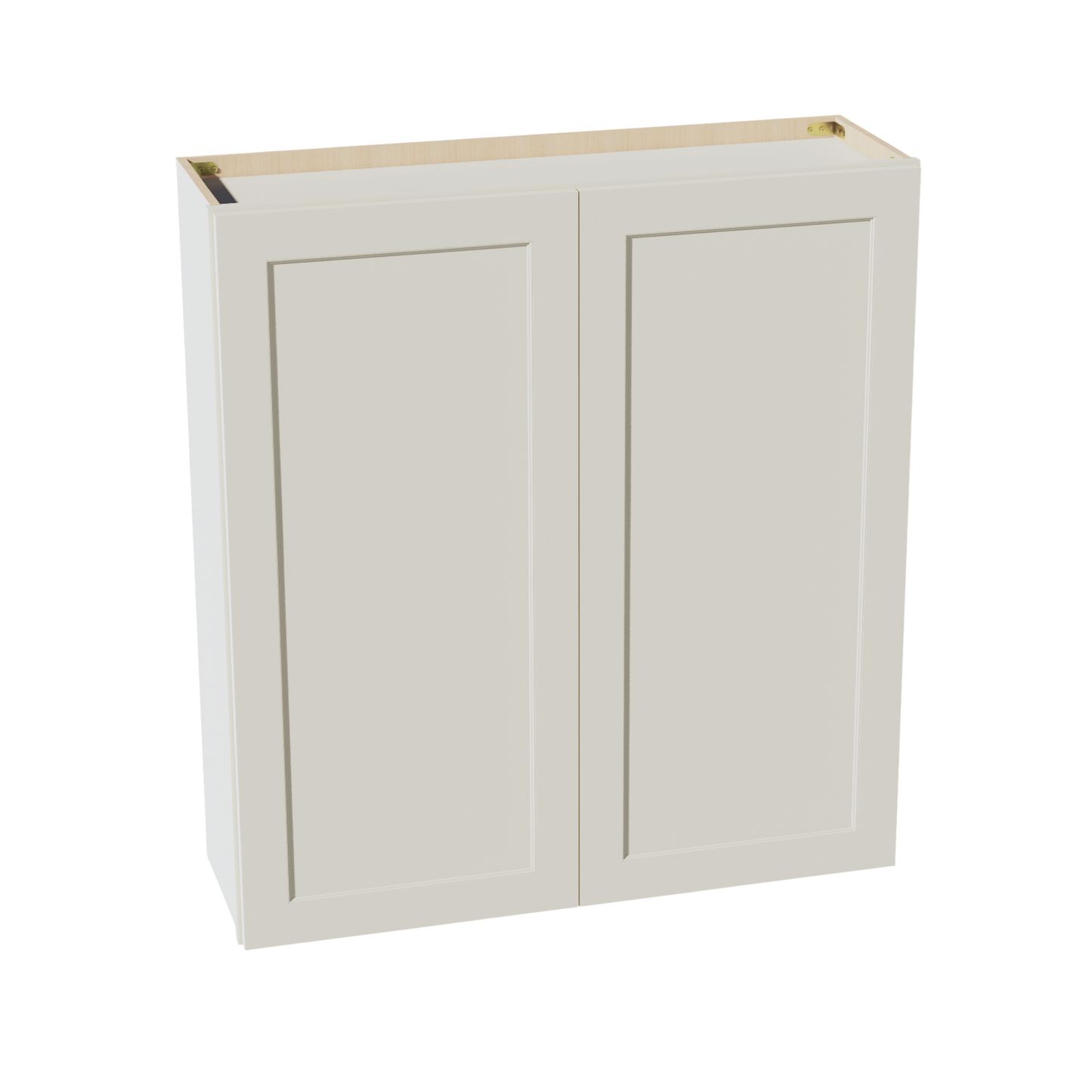 TW-W3942: Creamy White Shaker 39"W x 42"H 2 Doors & 3 Shelves Standard Wall Cabinet